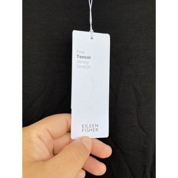 Eileen Fisher Black Kimono jersey dress size small black - Picture 5 of 11